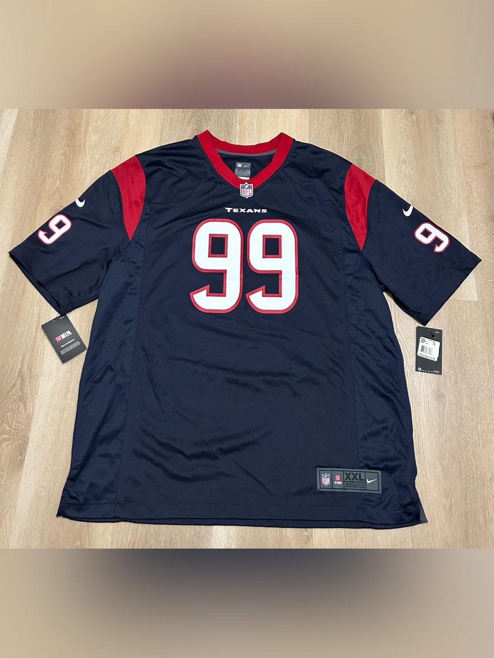 Nike NFL Houston Texans #99 Navy & Red Game Jersey